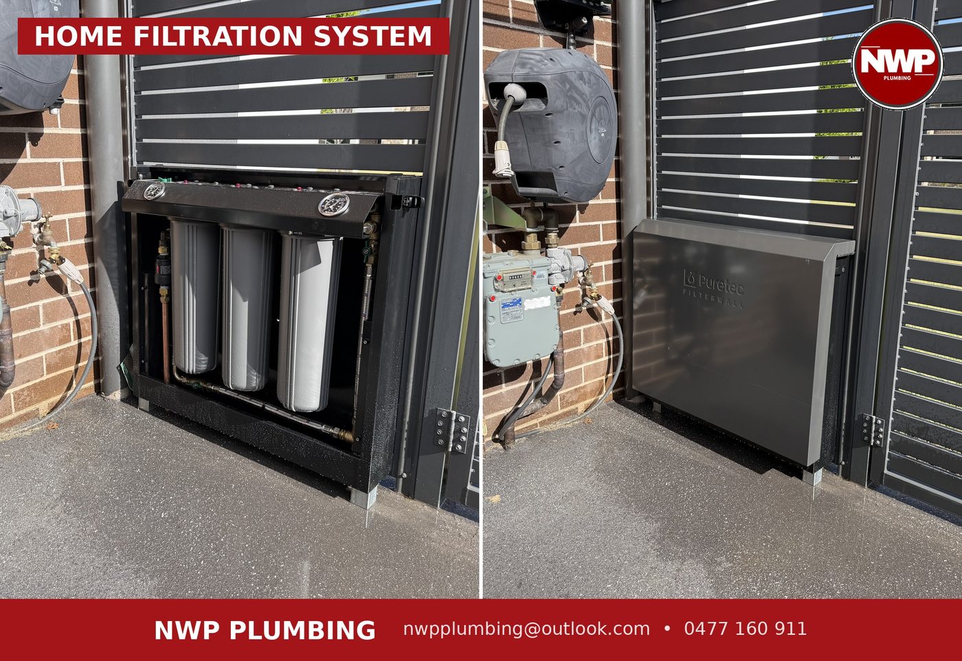 Whole-home water filtration system installation